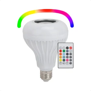 Lámpara LED RGB Bluetooth Con Parlantes Y Control Remoto