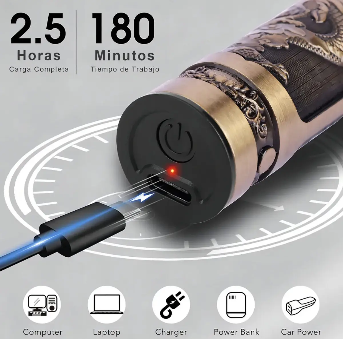 Afeitadora de Oro Dragon USB - Image 2