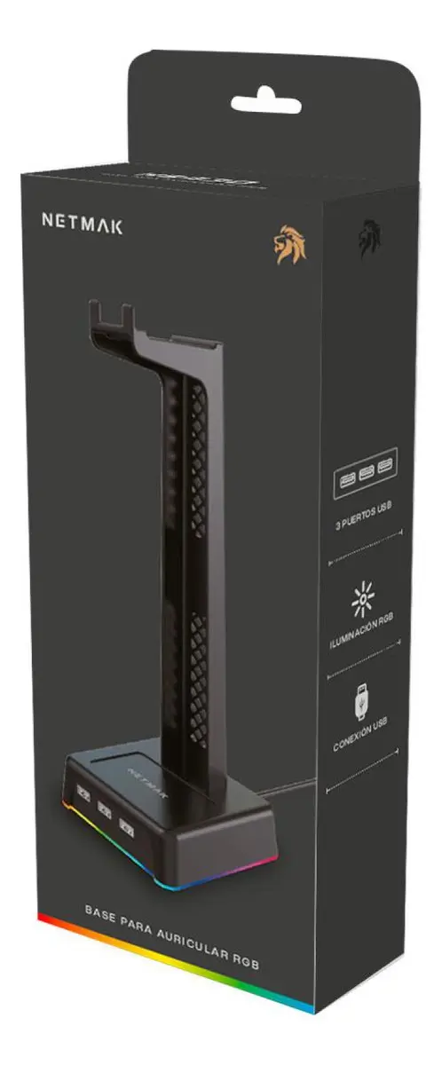 Base o Soporte de Auriculares RGB – Netmak NM-HS430 - Image 14
