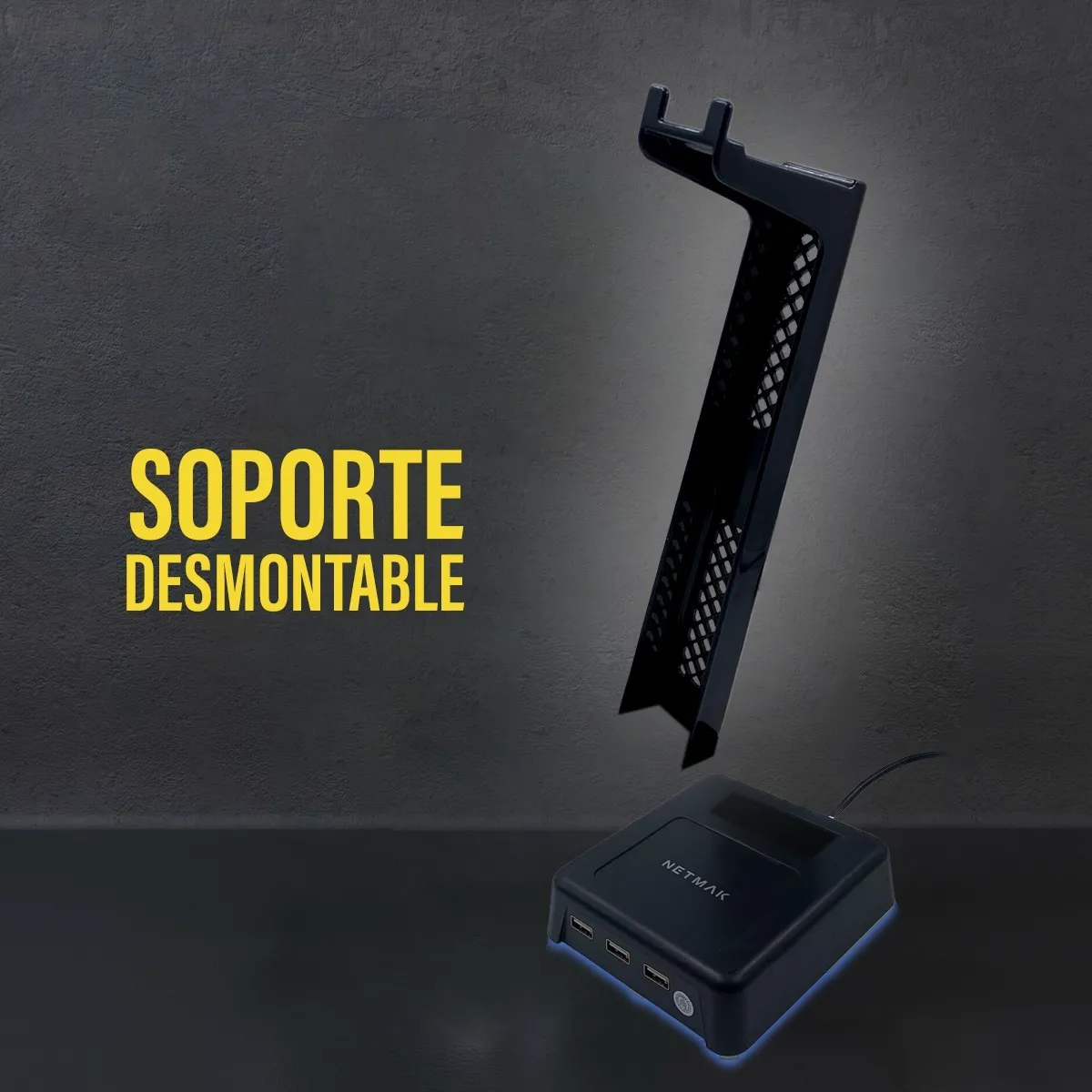 Base o Soporte de Auriculares RGB – Netmak NM-HS430 - Image 17